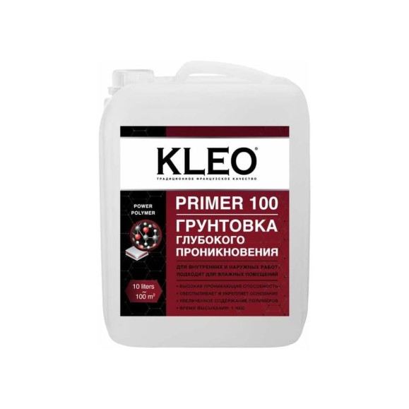 Грунтовка глубокого проникновения KLEO PRIMER 100, 10кг 085 PRIMER 100 Грунтовка глубокого проникновения KLEO PRIMER 100, 10кг 085 PRIMER 100