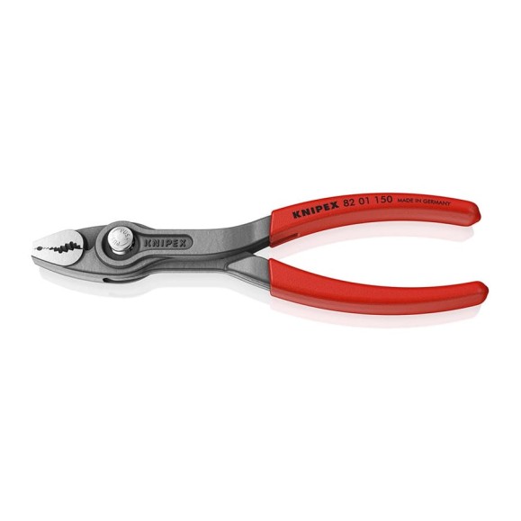 Клещи с фронтальным и боковым захватами Knipex TwinGrip зев 3-16 мм, L 150 мм,обливные ручки KN-8201150 Клещи с фронтальным и боковым захватами Knipex TwinGrip зев 3-16 мм, L 150 мм,обливные ручки KN-8201150