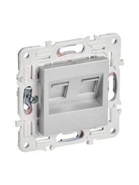 Розетка компьютерная 2-ая IEK SKANDY RJ45 кат.5E SK-K03S серебряный SK-K20-1-K23