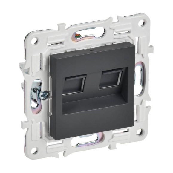 Розетка компьютерная 2-ая IEK SKANDY RJ45 кат.6 SK-K04T титан SK-K20-2-K48 Розетка компьютерная 2-ая IEK SKANDY RJ45 кат.6 SK-K04T титан SK-K20-2-K48