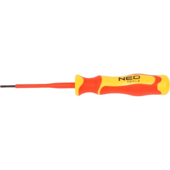 Шлицевая отвертка NEO Tools 0.4 x 2.5 x 75 мм, 1000 В 04-130 Шлицевая отвертка NEO Tools 0.4 x 2.5 x 75 мм, 1000 В 04-130