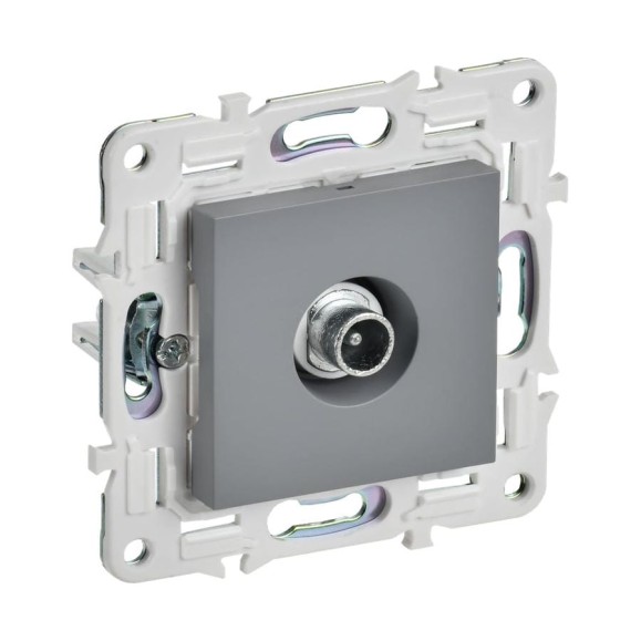 Розетка TV проходная IEK SKANDY SK-A17Gr серый SK-A10-P-K03 Розетка TV проходная IEK SKANDY SK-A17Gr серый SK-A10-P-K03