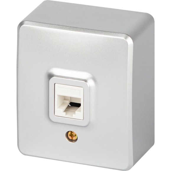 Розетка ЭРА Эксперт 11-3203-03 информационная RJ45, IP20, ОУ, алюминий Б0063009 Розетка ЭРА Эксперт 11-3203-03 информационная RJ45, IP20, ОУ, алюминий Б0063009