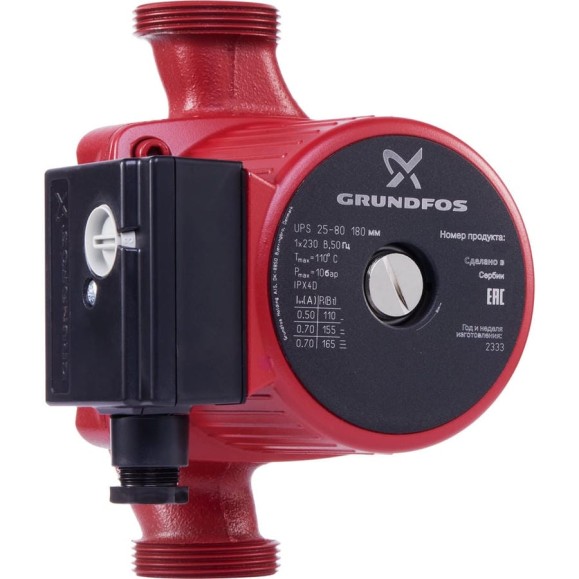 Насос циркуляционный Grundfos UPS 25-80 EU НС-1638176 Насос циркуляционный Grundfos UPS 25-80 EU НС-1638176
