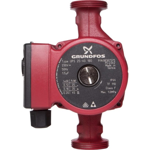 Насос циркуляционный Grundfos UPS 25-40 EU НС-1595966 Насос циркуляционный Grundfos UPS 25-40 EU НС-1595966