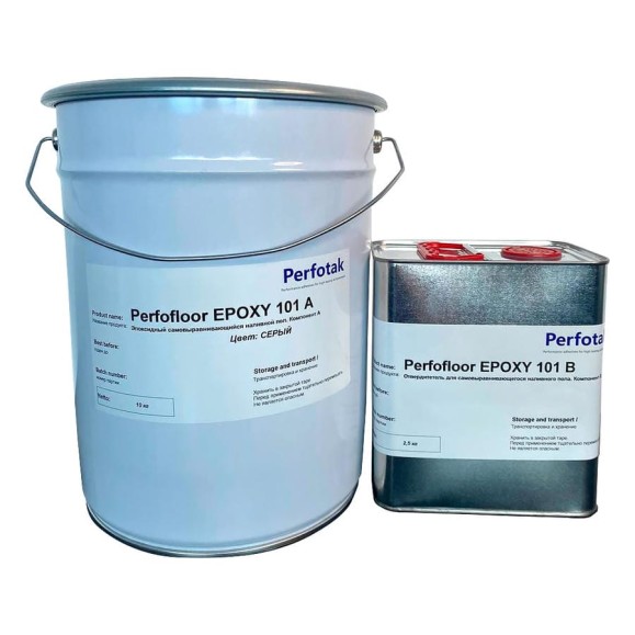 Пол наливной эпоксидный СЕРЫЙ Perfotak Perfofloor Epoxy 101 A + Epoxy 101 B (101A — упаковка 10 кг + 101B — упаковка 2,5 кг ) PFF101A101B001 Пол наливной эпоксидный СЕРЫЙ Perfotak Perfofloor Epoxy 101 A + Epoxy 101 B (101A — упаковка 10 кг + 101B — упаковка 2,5 кг ) PFF101A101B001