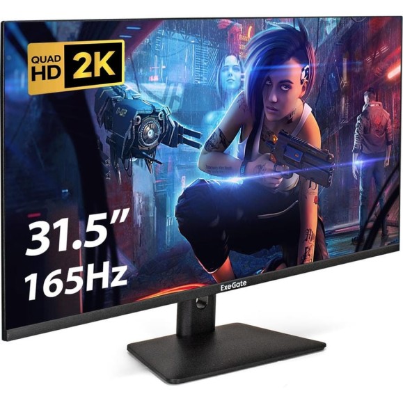 Монитор ExeGate игровой 165 Гц 32" Combat EG3207A IPS LED Grade A+, 2K, 2560x1440 165Гц WQHD, 16:9, 300cd/m2, 1000:1, 178/178, 1ms, 2xHDMI, DisplayPort 297299