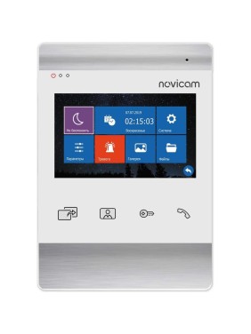 Видеодомофон для дома, офиса, квартиры Novicam WHITE MAGIC 4 HD. Дисплей 4.3.Функция Не беспокоить.Запись фото/видео.Совместим с подъездным домофоном через модуль сопряжения с поддержкой HOOK 4851
