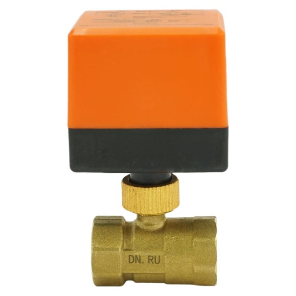 Кран DN.ru латунный RP.BRASS.120.MM.020 Ду20 Ру16, муфтовый электропривод 220В D160-00118 Кран DN.ru латунный RP.BRASS.120.MM.020 Ду20 Ру16, муфтовый электропривод 220В D160-00118