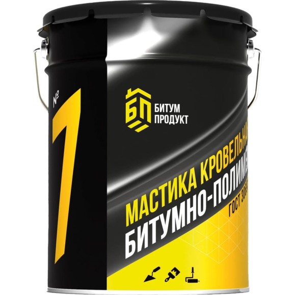 Мастика битумно-полимерная БИТУМ ПРОДУКТ, 21,5 л, BP-7 Мастика битумно-полимерная БИТУМ ПРОДУКТ, 21,5 л, BP-7