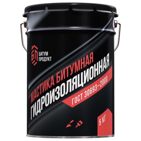 Битумная гидроизоляционная мастика БИТУМ ПРОДУКТ 5 кг BP-22 Битумная гидроизоляционная мастика БИТУМ ПРОДУКТ 5 кг BP-22