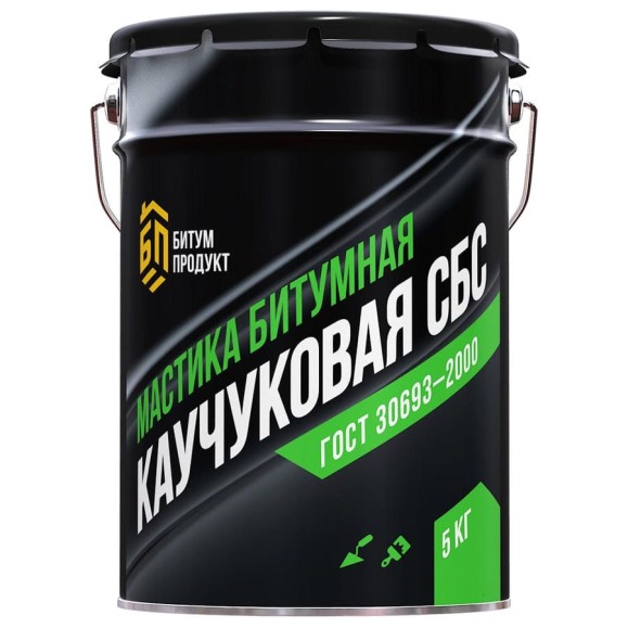 Битумно-каучуковая мастика БИТУМ ПРОДУКТ СБС Жидкая резина 5 кг BP-28 Битумно-каучуковая мастика БИТУМ ПРОДУКТ СБС Жидкая резина 5 кг BP-28