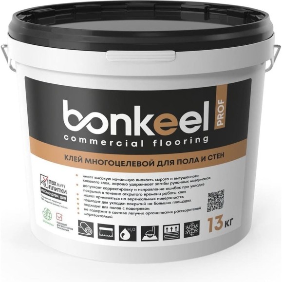 Клей многоцелевой BONKEEL Prof для пола и стен, 13 кг 627964 Клей многоцелевой BONKEEL Prof для пола и стен, 13 кг 627964