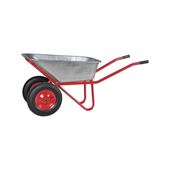 Тачка строительная SKIPER PROFI 2x125 (до 125 л, до 330 кг, 2x4.00-8, пневмо, ось 20*100) 00-00023852 Тачка строительная SKIPER PROFI 2x125 (до 125 л, до 330 кг, 2x4.00-8, пневмо, ось 20*100) 00-00023852