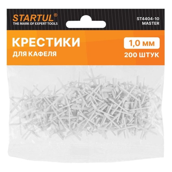 Крестики для кафеля MASTER 1 мм, 200 шт STARTUL ST4404-10 Крестики для кафеля MASTER 1 мм, 200 шт STARTUL ST4404-10