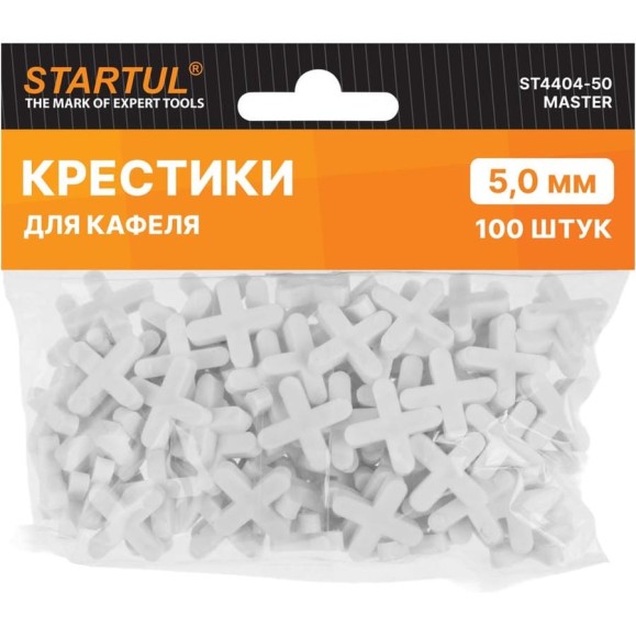 Крестики для кафеля MASTER 5 мм, 100 шт STARTUL ST4404-50 Крестики для кафеля MASTER 5 мм, 100 шт STARTUL ST4404-50
