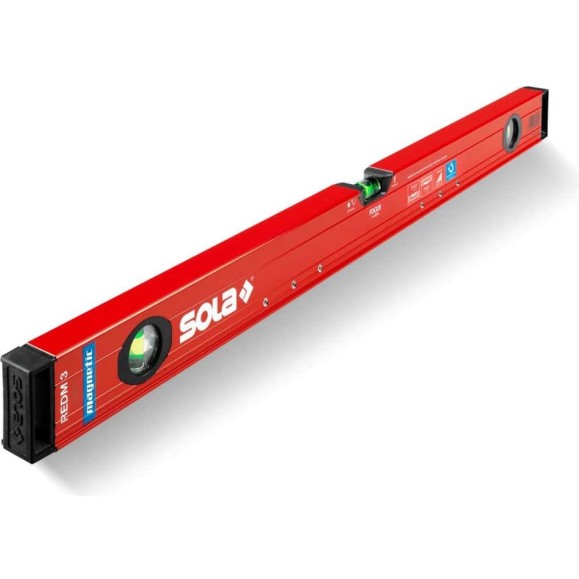 Уровень SOLA RED M 3 80, L=80 см, 3 глазка, точн. 0,3 мм/м 01813101 Уровень SOLA RED M 3 80, L=80 см, 3 глазка, точн. 0,3 мм/м 01813101