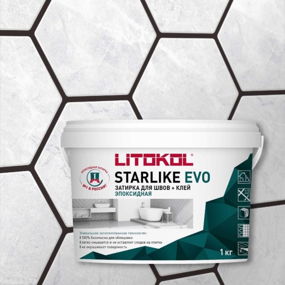 Эпоксидный состав для укладки и затирки мозаики LITOKOL STARLIKE EVO S.235 CAFFE 485300002 Эпоксидный состав для укладки и затирки мозаики LITOKOL STARLIKE EVO S.235 CAFFE 485300002