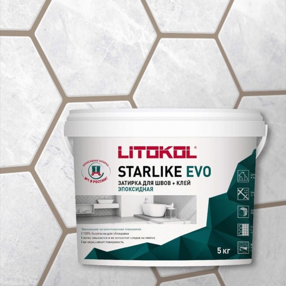 Эпоксидный состав для укладки и затирки мозаики LITOKOL STARLIKE EVO S.225 TABACCO 485270004 Эпоксидный состав для укладки и затирки мозаики LITOKOL STARLIKE EVO S.225 TABACCO 485270004