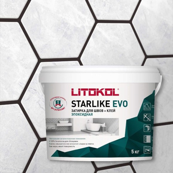 Эпоксидный состав для укладки и затирки мозаики LITOKOL STARLIKE EVO S.235 CAFFE 485300004 Эпоксидный состав для укладки и затирки мозаики LITOKOL STARLIKE EVO S.235 CAFFE 485300004