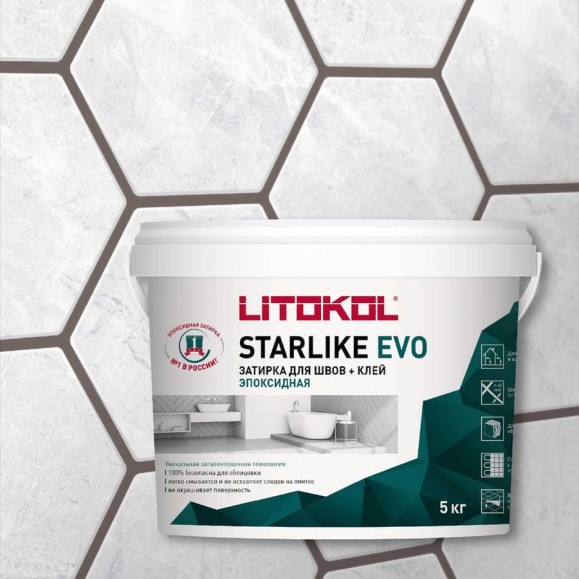 Эпоксидный состав для укладки и затирки мозаики LITOKOL STARLIKE EVO S.230 CACAO 485280004 Эпоксидный состав для укладки и затирки мозаики LITOKOL STARLIKE EVO S.230 CACAO 485280004