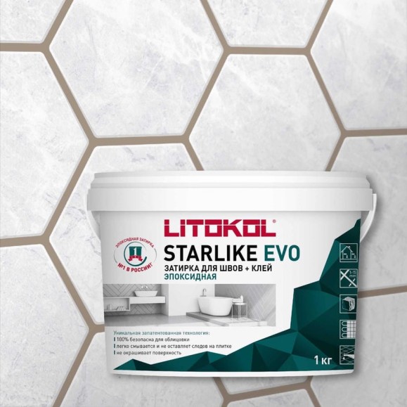 Эпоксидный состав для укладки и затирки мозаики LITOKOL STARLIKE EVO S.225 TABACCO 485270002 Эпоксидный состав для укладки и затирки мозаики LITOKOL STARLIKE EVO S.225 TABACCO 485270002