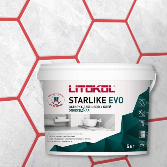 Эпоксидный состав для укладки и затирки мозаики LITOKOL STARLIKE EVO S.550 ROSSO ORIENTE 485430004 Эпоксидный состав для укладки и затирки мозаики LITOKOL STARLIKE EVO S.550 ROSSO ORIENTE 485430004