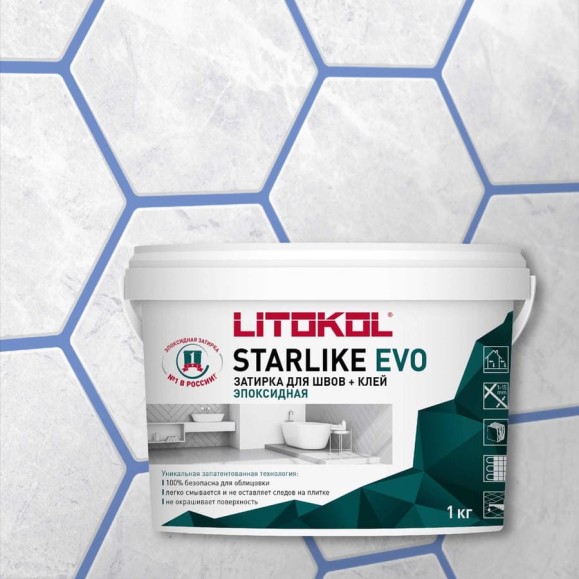 Эпоксидный состав для укладки и затирки мозаики LITOKOL STARLIKE EVO S.330 BLU AVIO 485340002 Эпоксидный состав для укладки и затирки мозаики LITOKOL STARLIKE EVO S.330 BLU AVIO 485340002