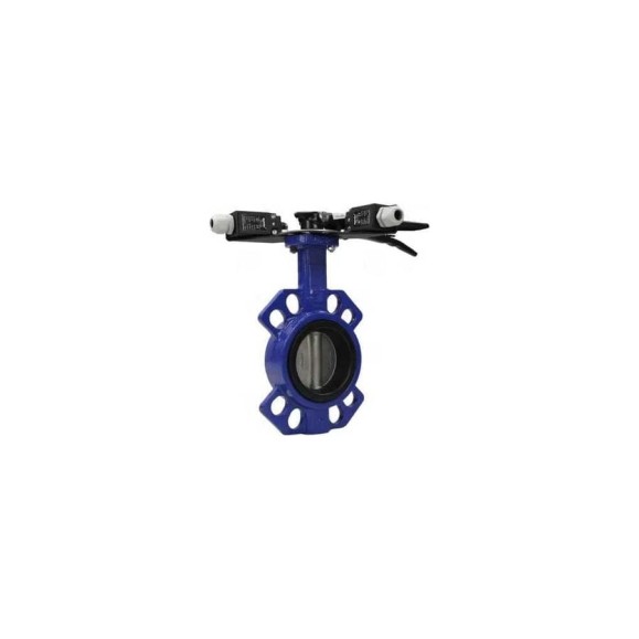 Затвор дисковый DN.ru 304-304-NBR-2W-Fb-H Ду125, Ру16, рукоятка, с двумя концевыми датчиками D050-46588 Затвор дисковый DN.ru 304-304-NBR-2W-Fb-H Ду125, Ру16, рукоятка, с двумя концевыми датчиками D050-46588