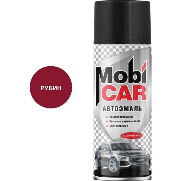 Аэрозольная автоэмаль Mobicar 520 мл 110 рубин 0501-110 MC Аэрозольная автоэмаль Mobicar 520 мл 110 рубин 0501-110 MC