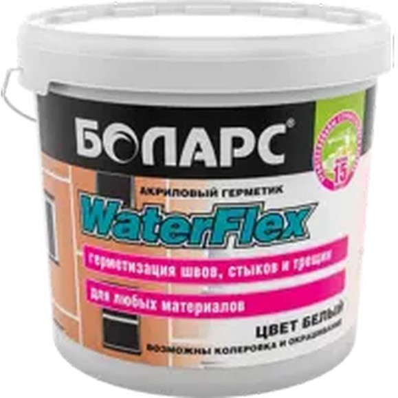 Герметик акриловый БОЛАРС Вотерфлекс/Waterflex, 3 кг 00000044555 Герметик акриловый БОЛАРС Вотерфлекс/Waterflex, 3 кг 00000044555