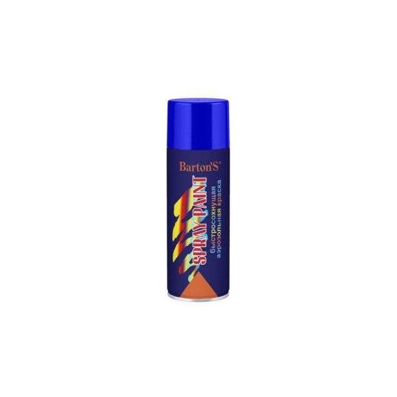 Алкидная аэрозольная краска BARTON'S Spray Paint СИНЯЯ глянец RAL 5010, 520мл BR190
