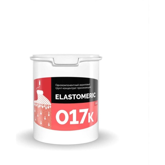 Грунтовка Elastomeric Systems концентрированная, проникающая на водной основе Elastomeric 017K, 1л 017K_1L