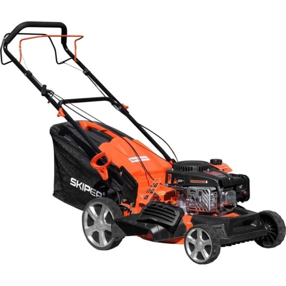Газонокосилка бензиновая SKIPER GW461S 46 см, самоходная, Loncin 4 лс, мульчер, сталь. дека, травосб. 60 л, нож 00-00014772 Газонокосилка бензиновая SKIPER GW461S 46 см, самоходная, Loncin 4 лс, мульчер, сталь. дека, травосб. 60 л, нож 00-00014772