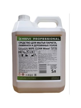 Средство для мытья паркета, ламината, деревянных поверхностей HIRVI WIPE CLEAN Wood 5 л 521а125