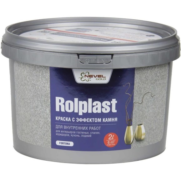 Декоративное покрытие NEVEL GOLD ROLPLAST Fortuna 2,0 кг 4607130865132 Декоративное покрытие NEVEL GOLD ROLPLAST Fortuna 2,0 кг 4607130865132