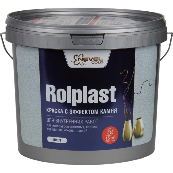 Декоративное покрытие NEVEL GOLD ROLPLAST Minos 5,0 кг 4607130864135 Декоративное покрытие NEVEL GOLD ROLPLAST Minos 5,0 кг 4607130864135