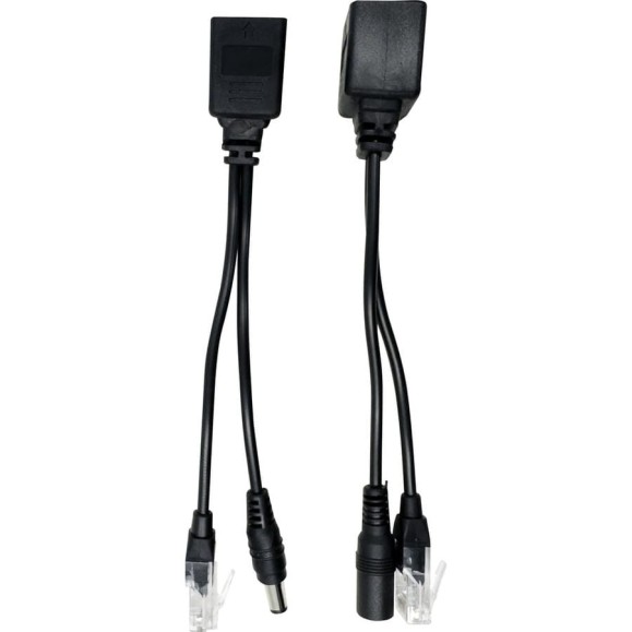 Сплиттер + инжектор LAN+DC черные, арт. OX-SPL021 OXION