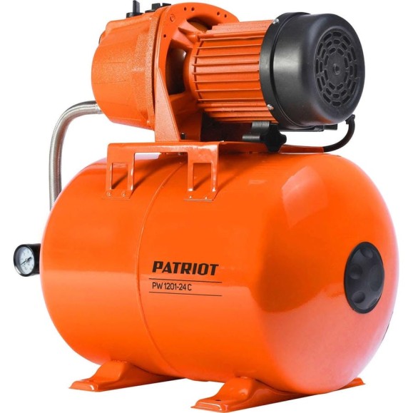 Насосная станция PATRIOT PW 1201-24 C, насосная часть - чугун, бак 24 л, 1200 Вт, 3800 л/час. 315302561 Насосная станция PATRIOT PW 1201-24 C, насосная часть - чугун, бак 24 л, 1200 Вт, 3800 л/час. 315302561