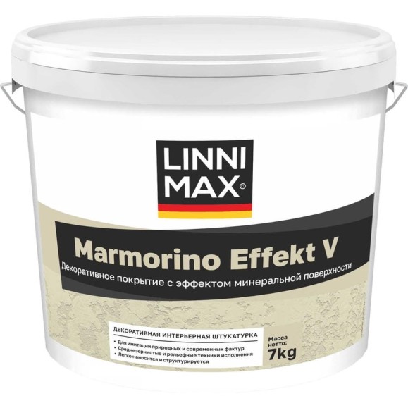 Декоративная интерьерная штукатурка LINNIMAX Marmorino Effect V / Марморино Эффект V, 7 кг 948105996 Декоративная интерьерная штукатурка LINNIMAX Marmorino Effect V / Марморино Эффект V, 7 кг 948105996