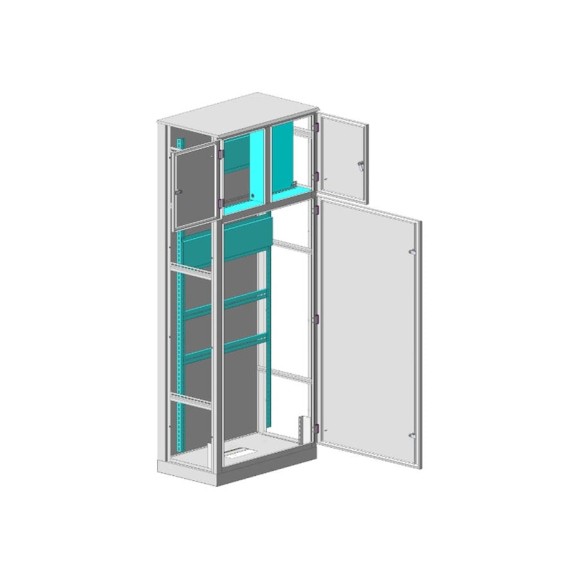 Корпус MULTICOLOR ВРУ-3 IP-54 (630x1800x450) со съемными боковыми панелями (ШхВхГ) RAL 7035 MLT.VRB3.54.63.20.45