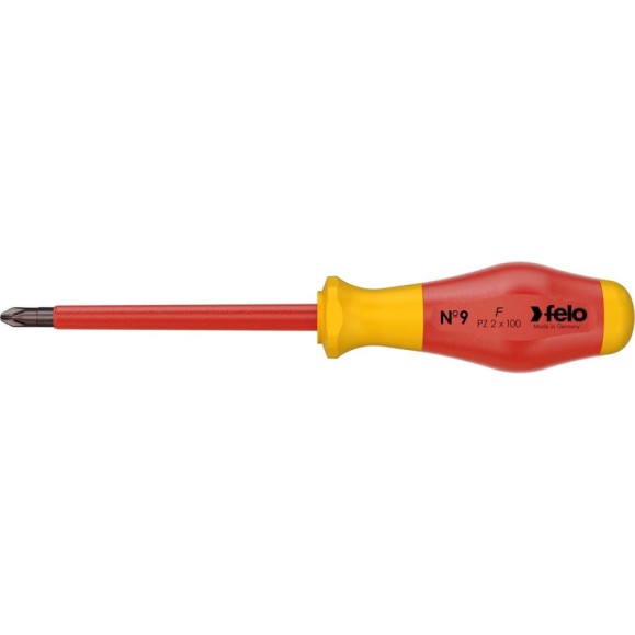 Крестовая отвертка Felo PZ2X100, диэлектрическая 91520390 Крестовая отвертка Felo PZ2X100, диэлектрическая 91520390