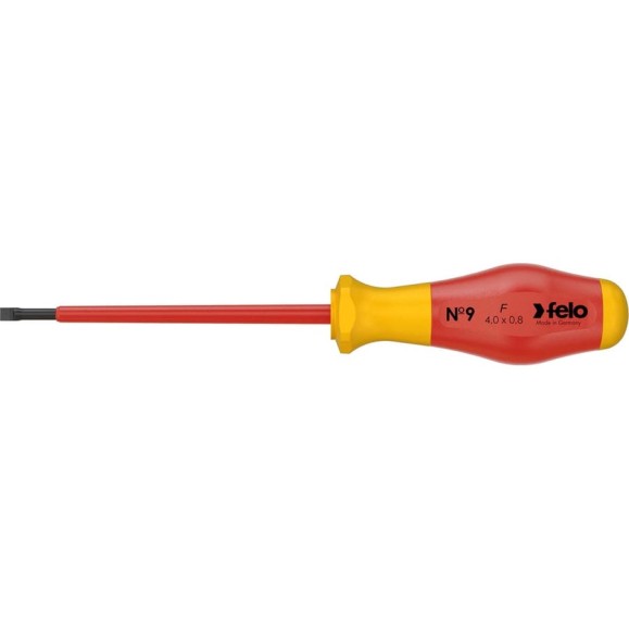 Диэлектрическая шлицевая отвертка Felo SL4,0 91304090 Диэлектрическая шлицевая отвертка Felo SL4,0 91304090