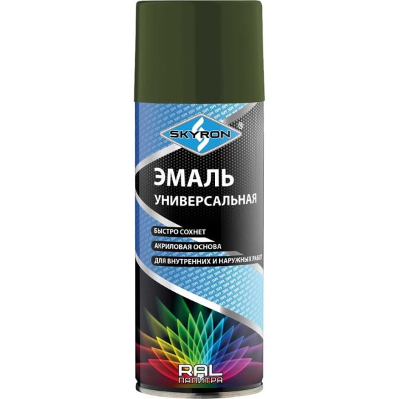 Универсальная акриловая эмаль SKYRON защитно-оливковая RAL6014 SR-16014 Универсальная акриловая эмаль SKYRON защитно-оливковая RAL6014 SR-16014
