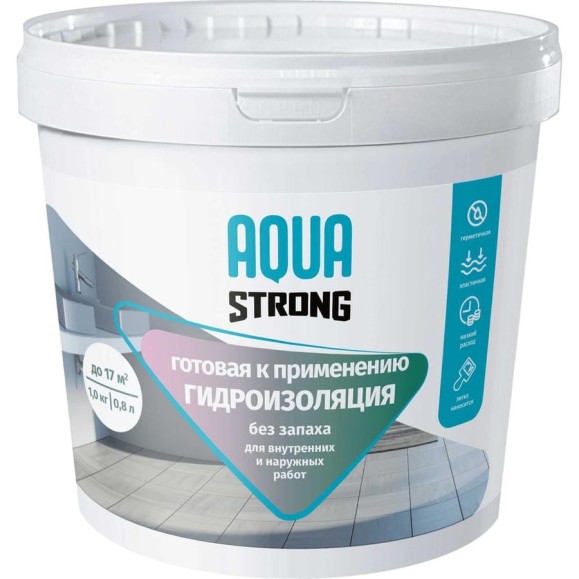 Гидроизоляция акриловая Aquastrong 6 кг 4607130864241 Гидроизоляция акриловая Aquastrong 6 кг 4607130864241