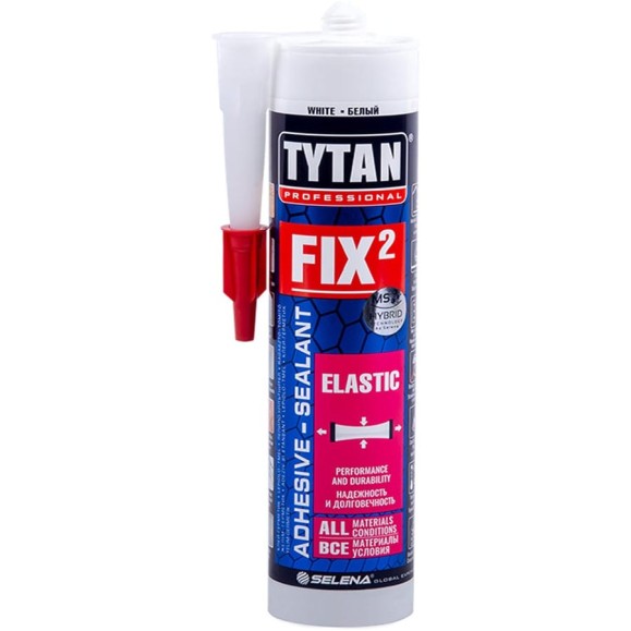 Клей-герметик TYTAN Professional Fix2 Elastic, 290 мл, белый 211358 Клей-герметик TYTAN Professional Fix2 Elastic, 290 мл, белый 211358