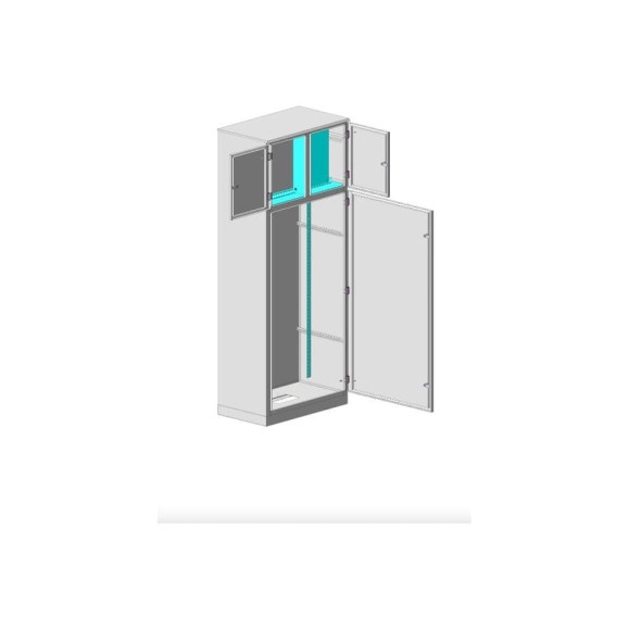 Корпус MULTICOLOR ВРУ-2 IP-54 (1000x1800x450) со съемными боковыми панелями (ШхВхГ) RAL 7035; без монтажных панелей MLT.VRB2.54.100.18.45.BMP