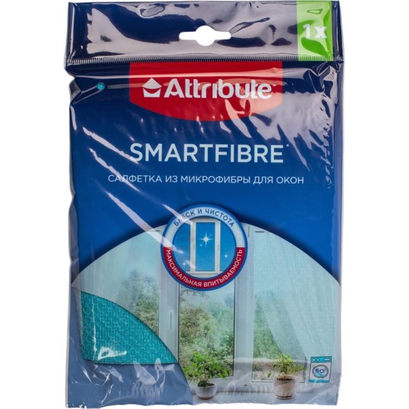 Салфетка Attribute Smartfibre из микрофибры, для окон ACS521 Салфетка Attribute Smartfibre из микрофибры, для окон ACS521