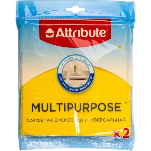 Салфетка Attribute Multipurpose вискозная универсальная 2 шт ACU212 Салфетка Attribute Multipurpose вискозная универсальная 2 шт ACU212