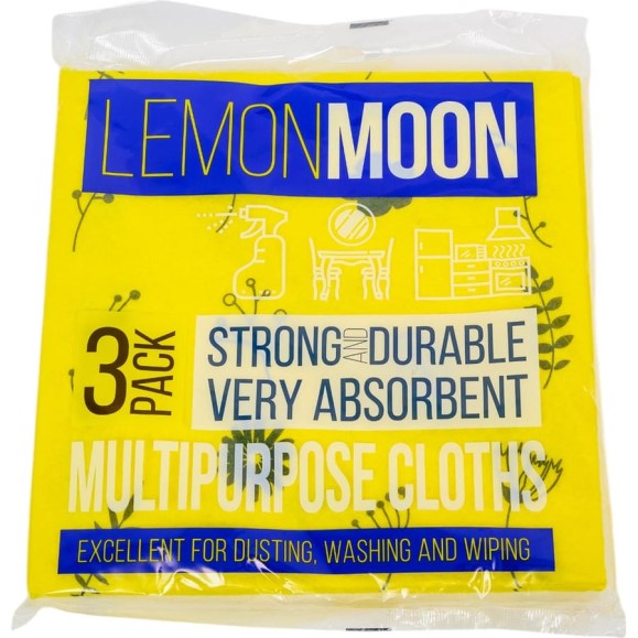 Салфетка вискозная Lemon Moon с печатью 380x380 110 г/м2 3 шт. L401